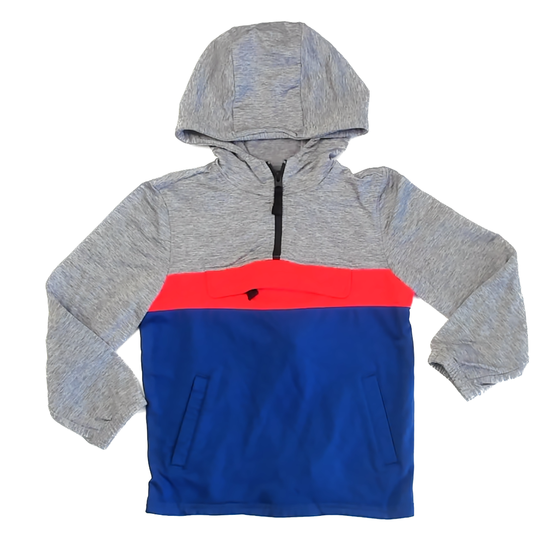 Rockets Of Awesome Boys Grey | Blue | Peach Stripe Sweater Size: 7 Years Grey | Blue | Peach Stripe