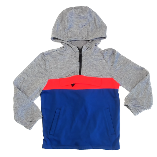 Rockets Of Awesome Boys Grey | Blue | Peach Stripe Sweater Size: 7 Years Grey | Blue | Peach Stripe