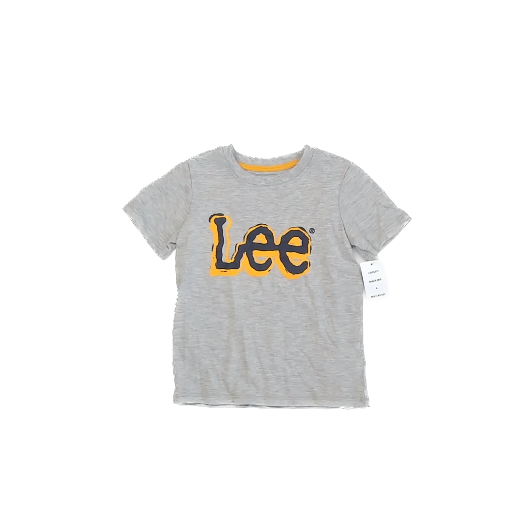 Lee Boys Grey | Blue | Yellow T-Shirt Size: 4T Grey | Blue | Yellow