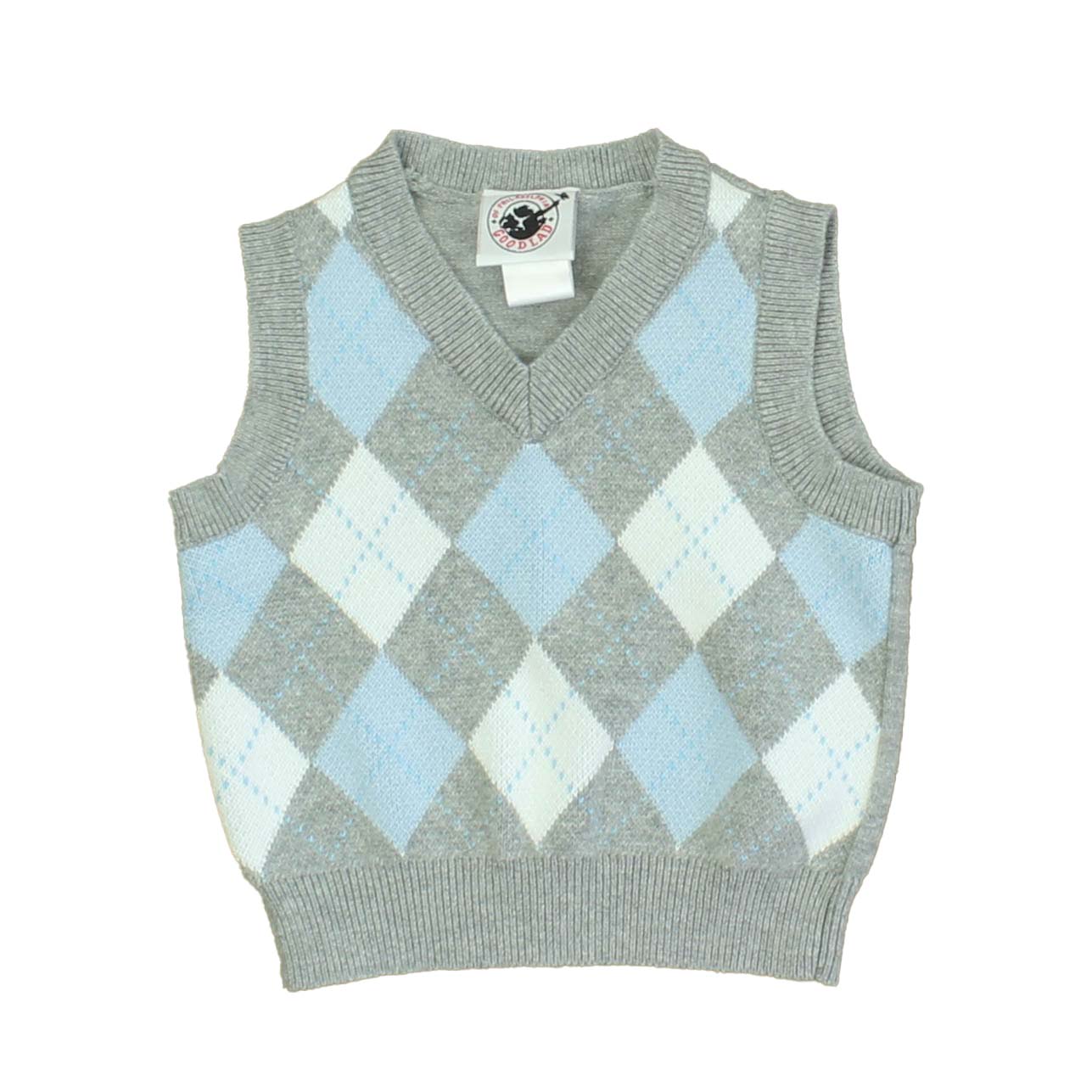 Good Lad Boys Grey | Blue Sweater Vest Size: 9 Months Grey | Blue