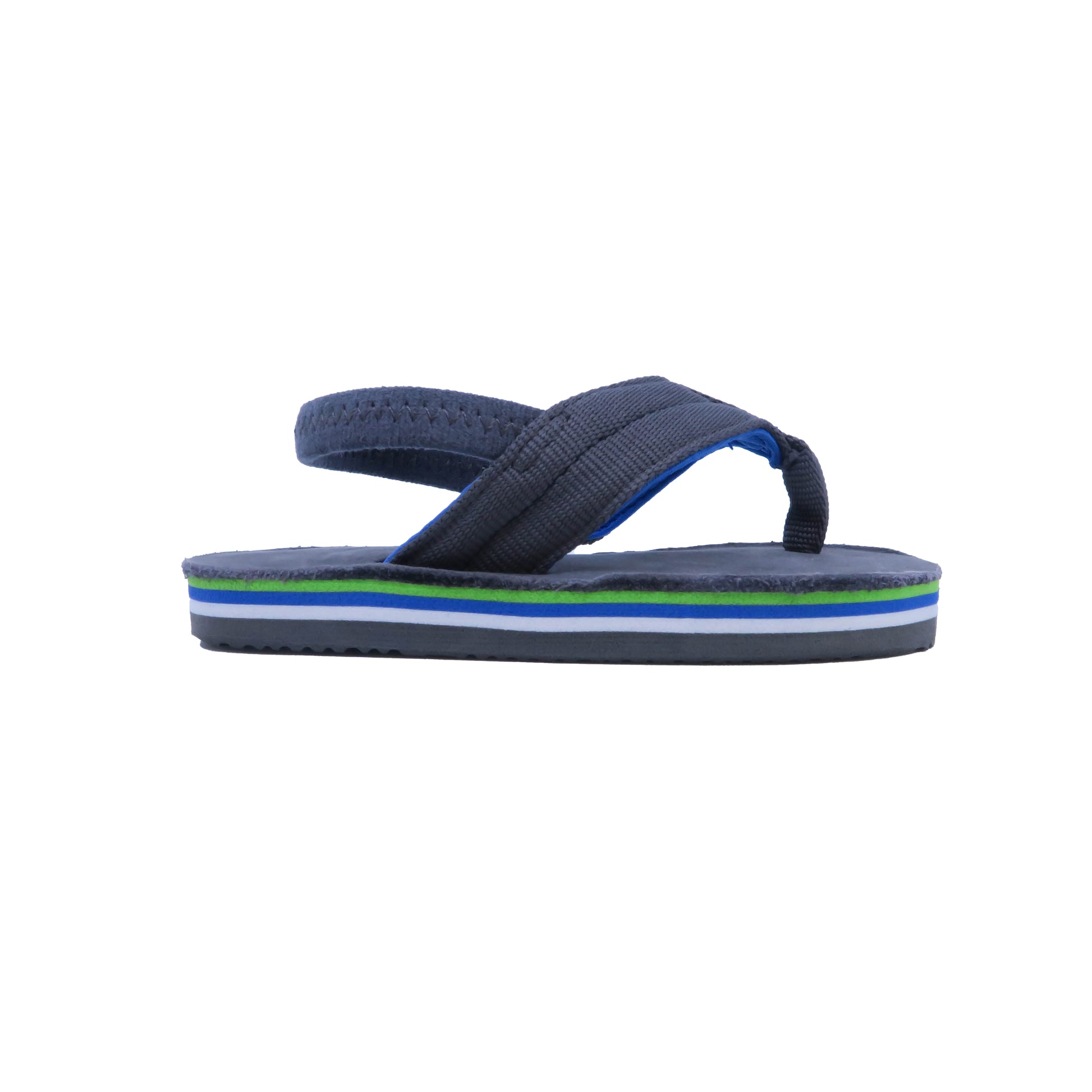Hari Mari Boys Grey | Blue Flip Flops Size: 5 Toddler Grey | Blue