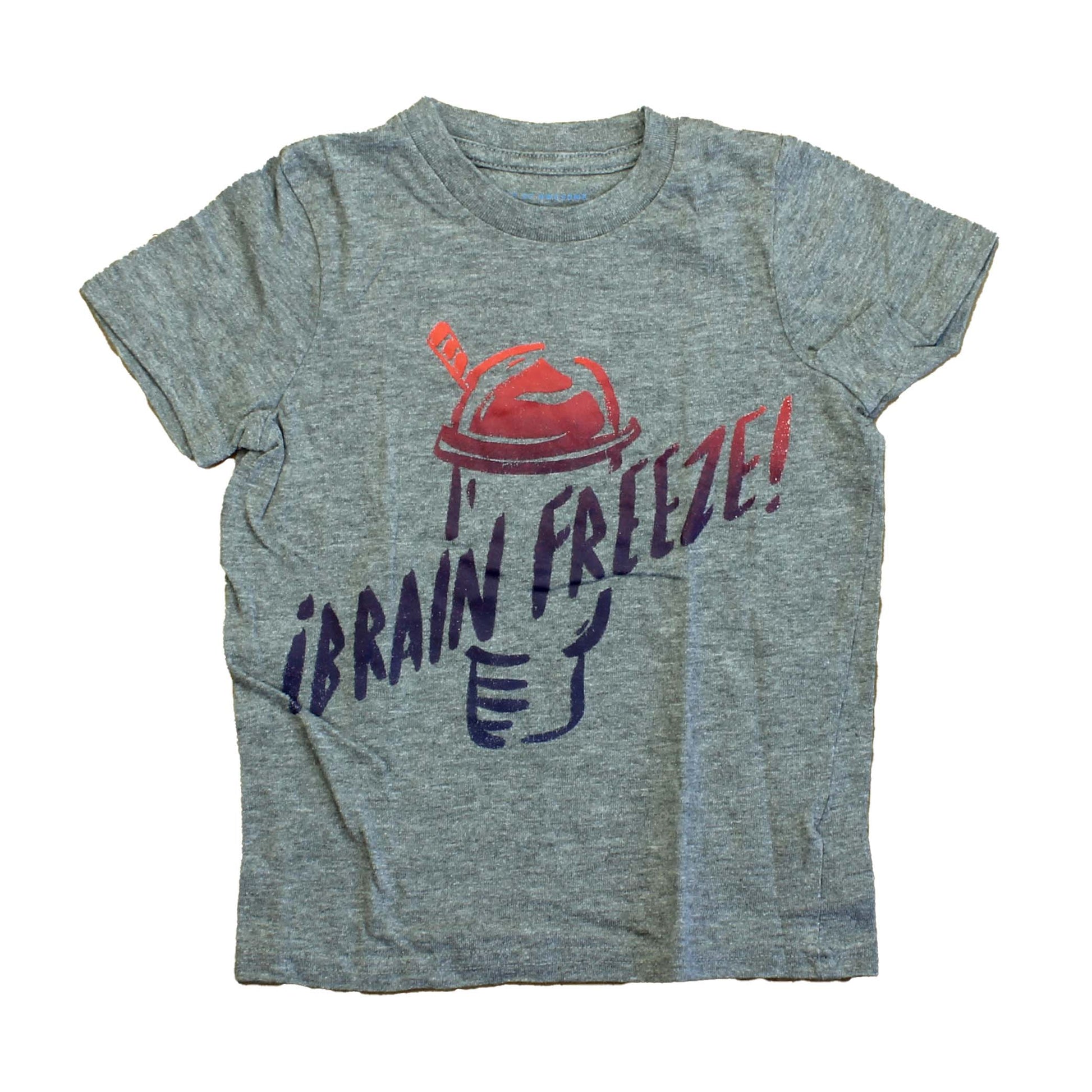 Rockets Of Awesome Boys Grey | Brain Freeze T-Shirt Size: Little Boy Grey | Brain Freeze