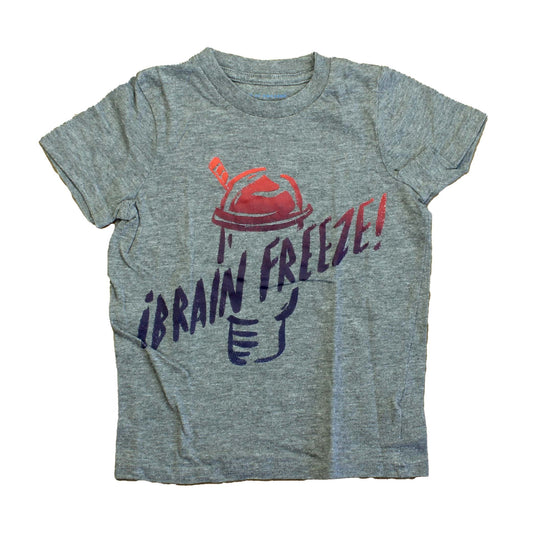 Rockets Of Awesome Boys Grey | Brain Freeze T-Shirt Size: Little Boy Grey | Brain Freeze