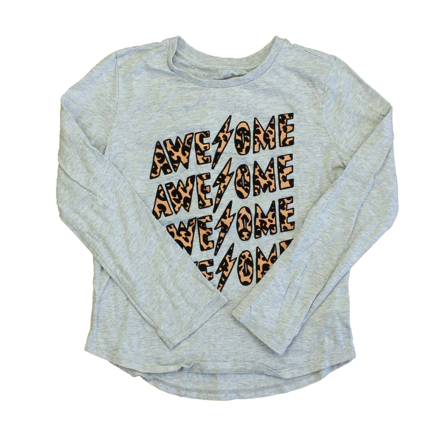 Rockets Of Awesome Girls Grey | Brown | Black Long Sleeve T-Shirt Size: 3 Years