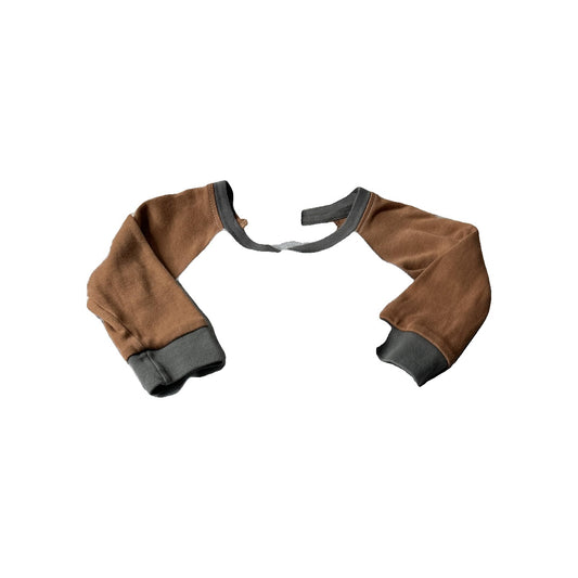 Colored Organics Boys Grey | Brown Long Sleeve Outfit Size: 6-12 months Grey | Brown