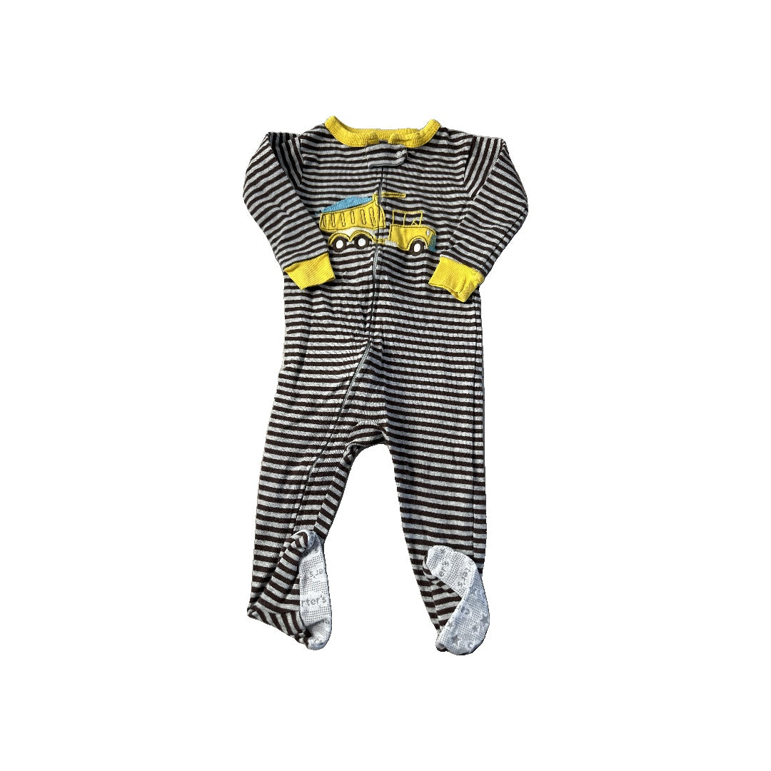 Carters Boys Grey | Brown Pajamas Size: 12 months Grey | Brown