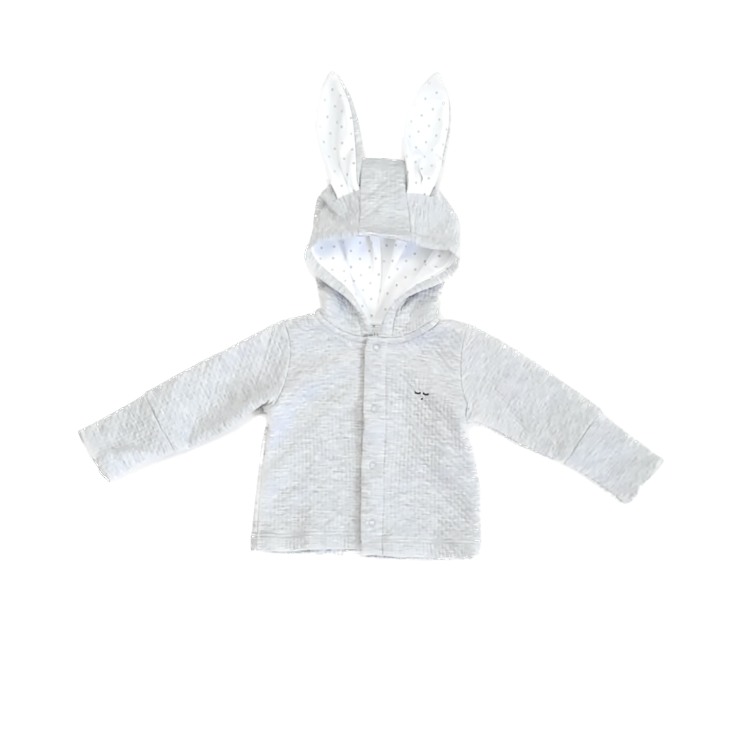 Livly Unisex Grey Bunny Cardigan Size: 3-6 Months Grey Bunny