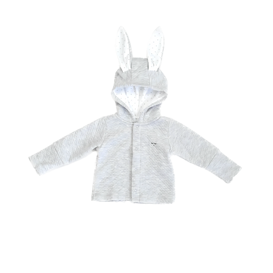 Livly Unisex Grey Bunny Cardigan Size: 3-6 Months Grey Bunny