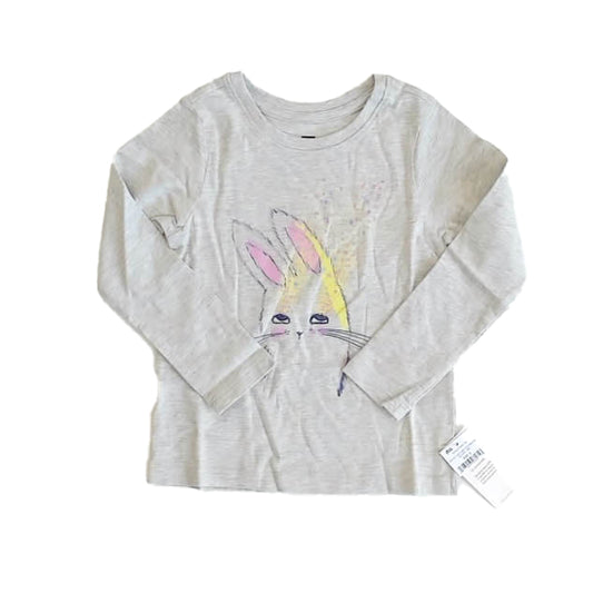 Tea Collection Girls Grey Bunny T-Shirt Size: 3T Grey Bunny