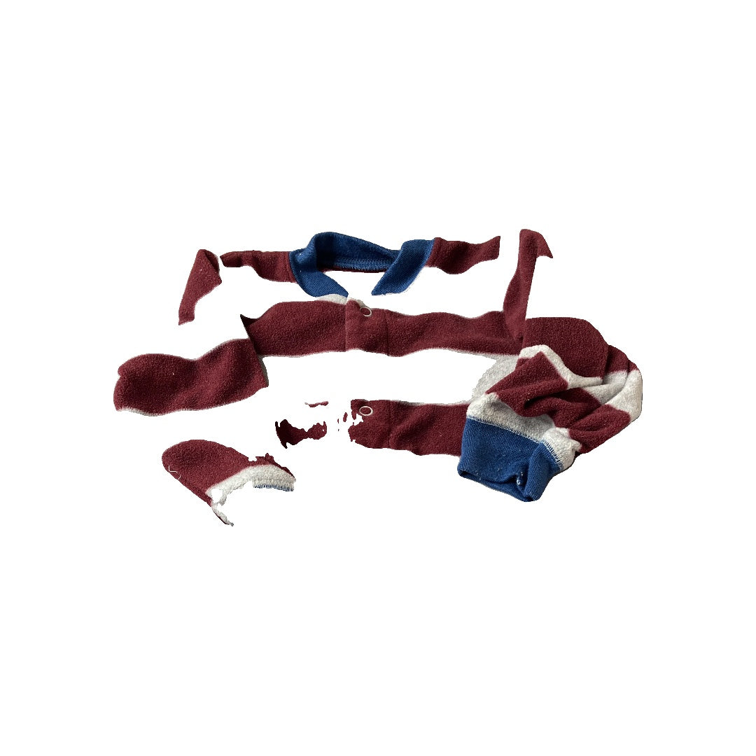 Carters Boys Grey | Burgundy | Stripe | bears Pajamas Size: 12 months Grey | Burgundy | Stripe | bears