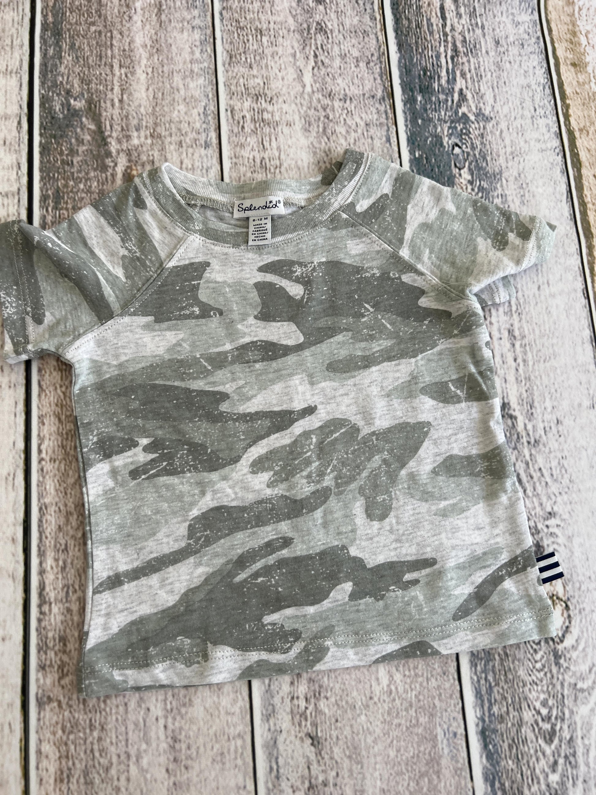 Splendid Boys Grey | Camo T-Shirt Size: 6-12 months Grey | Camo