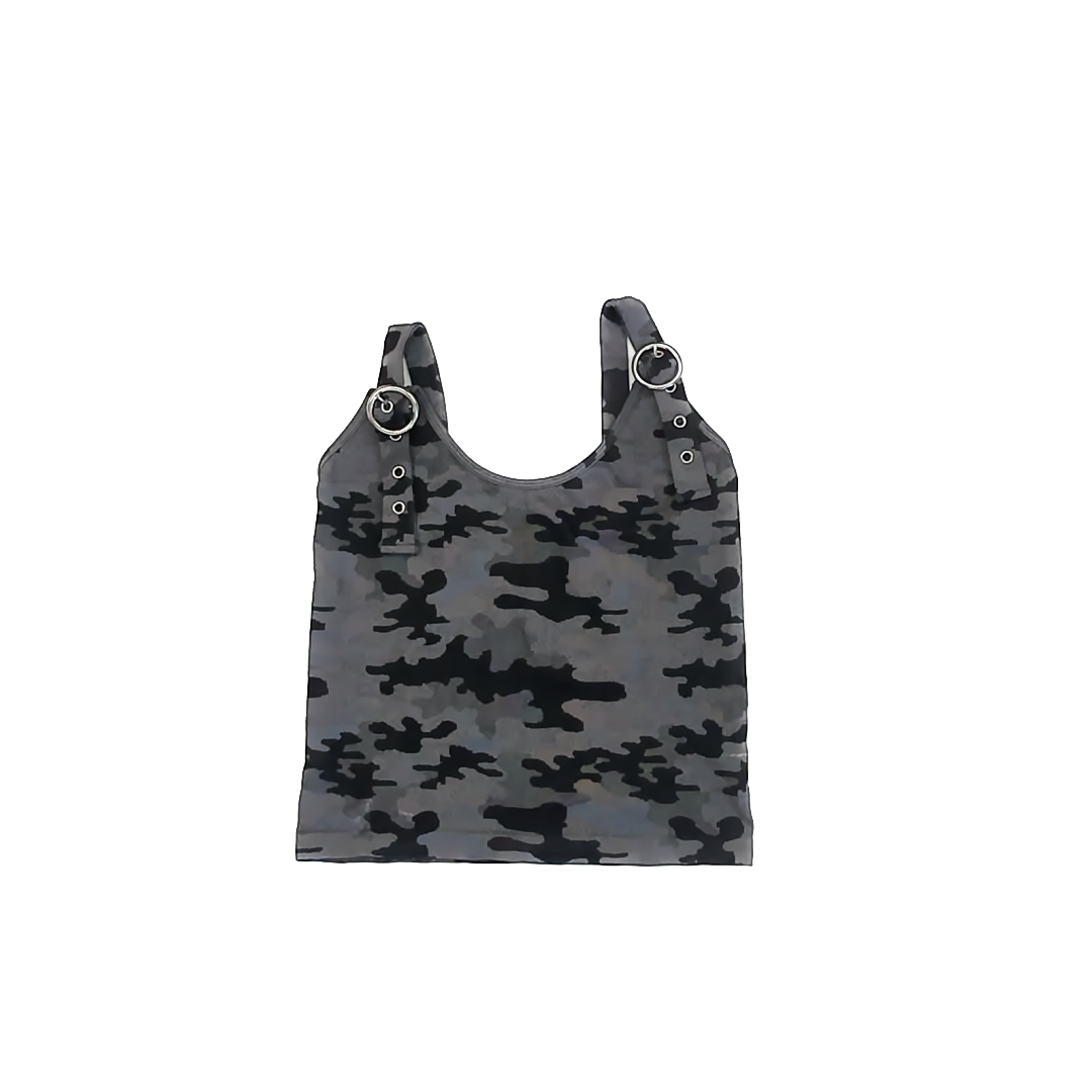 Unknown Girls Grey Camo Tank Top Size: M* Grey Camo
