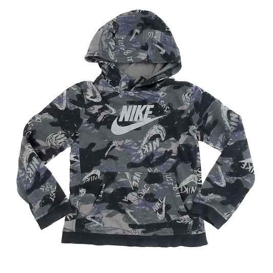 Nike Boys Grey Camo Hoodie Size: YLG (14-16 Years) Grey Camo