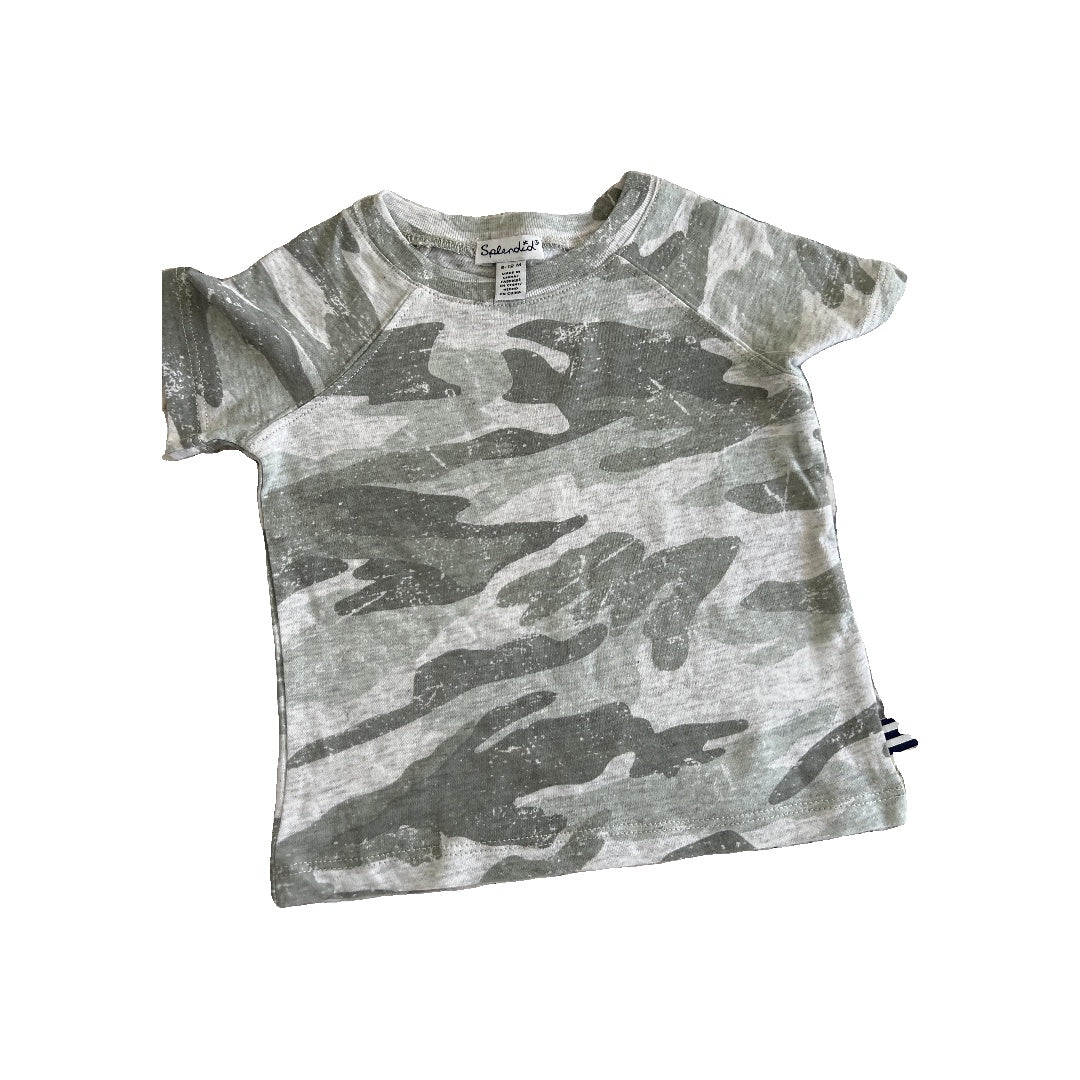 Splendid Boys Grey | Camo T-Shirt Size: 6-12 months Grey | Camo