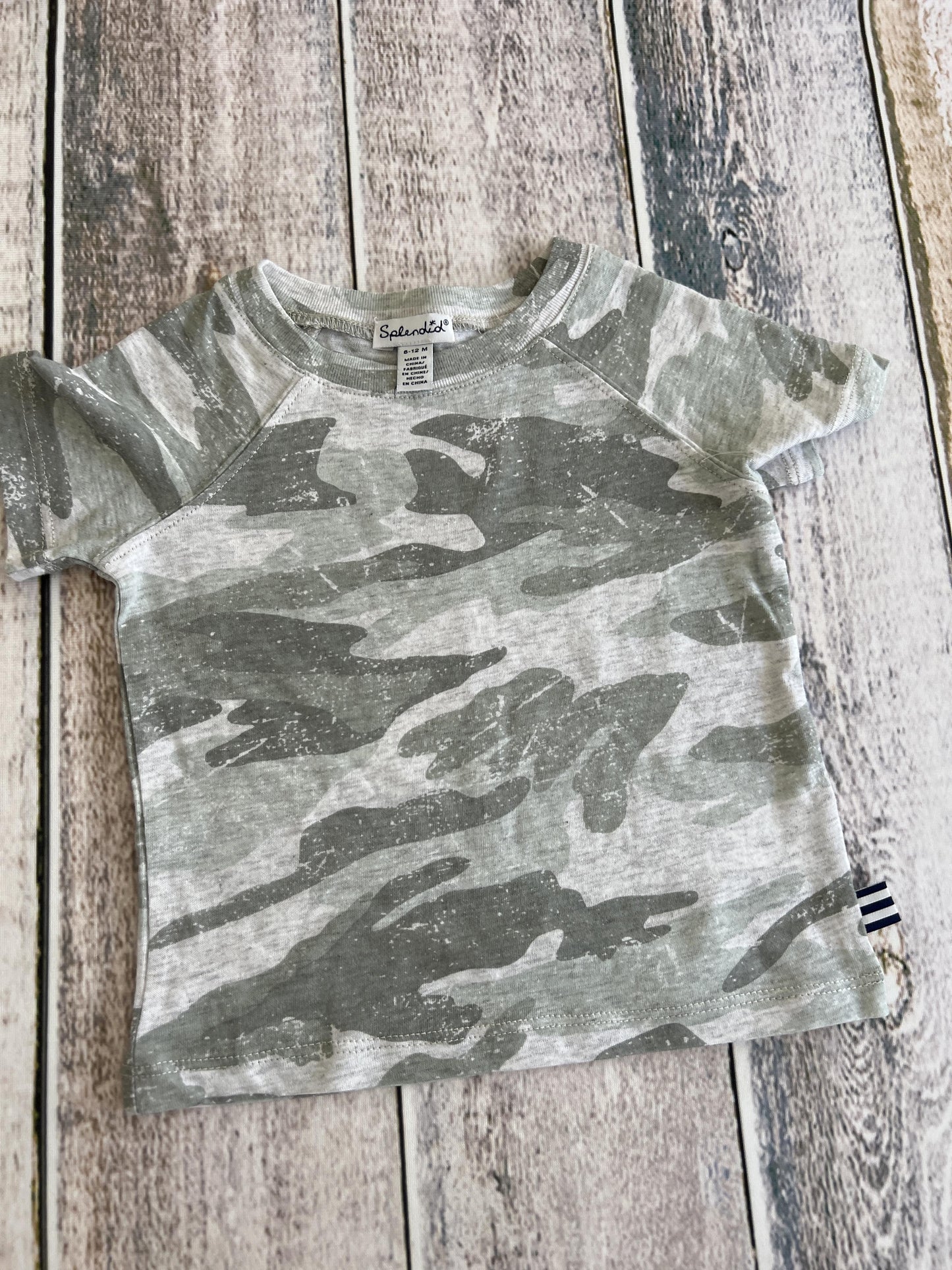 Splendid Boys Grey | Camo T-Shirt Size: 6-12 months Grey | Camo