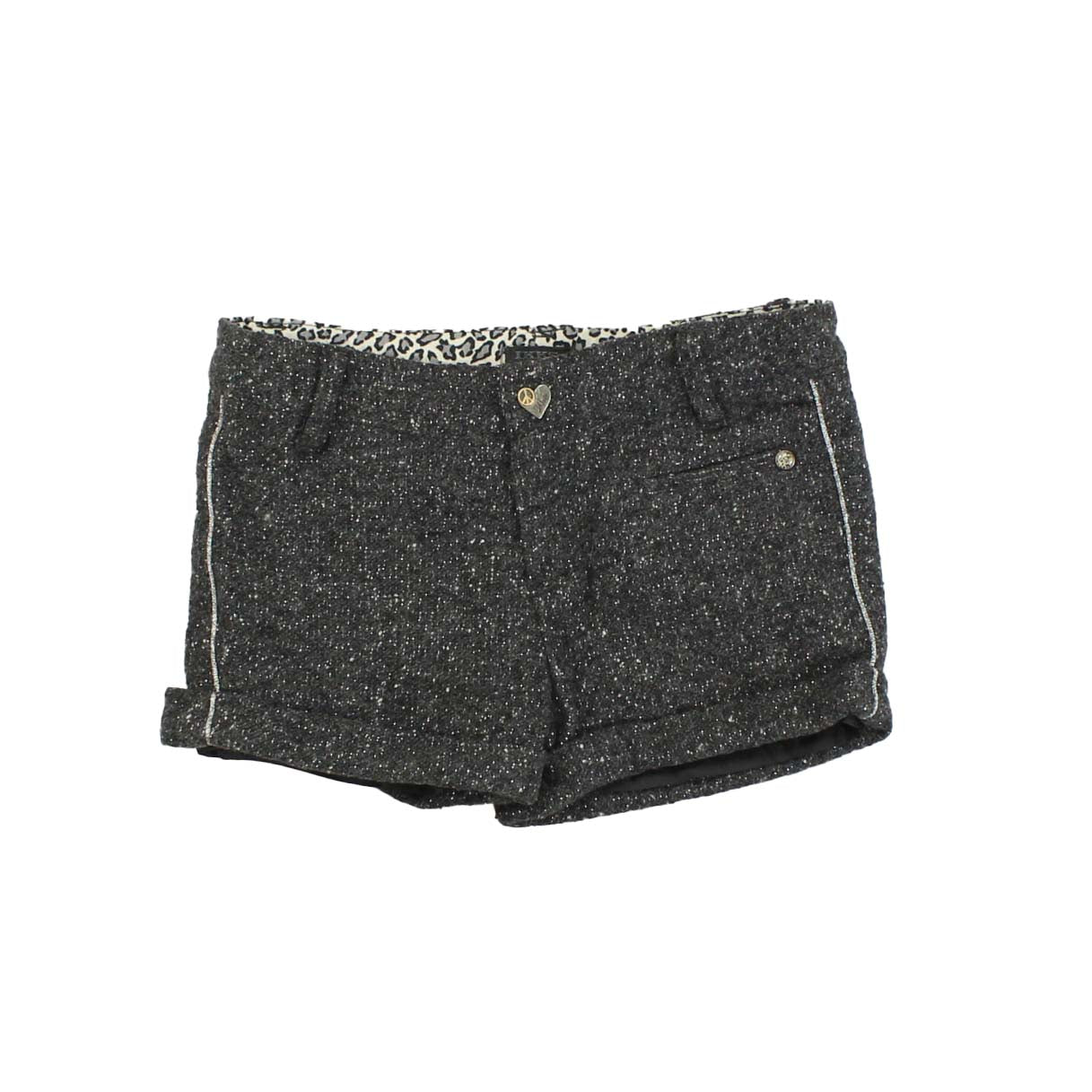 IKKS Girls Grey | Cheetah Shorts Size: 8 Years