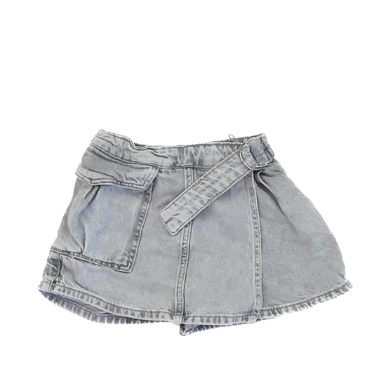 Zara Girls Grey Denim Skirt Size: 9 Grey Denim
