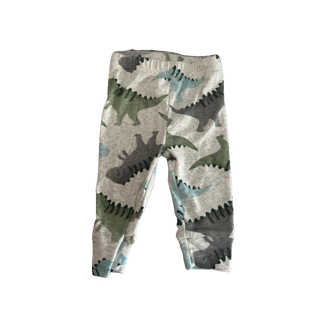 Just Born Boys Grey | Dinosaur Pants Size: 6 months Grey | Dinosaur