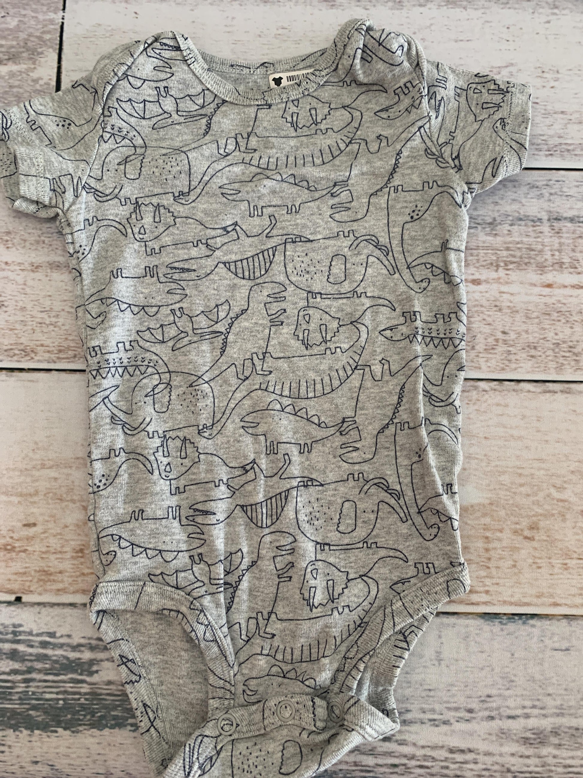 Carters Boys Grey | Dinosaur Onesie Size: 12 months Grey | Dinosaur