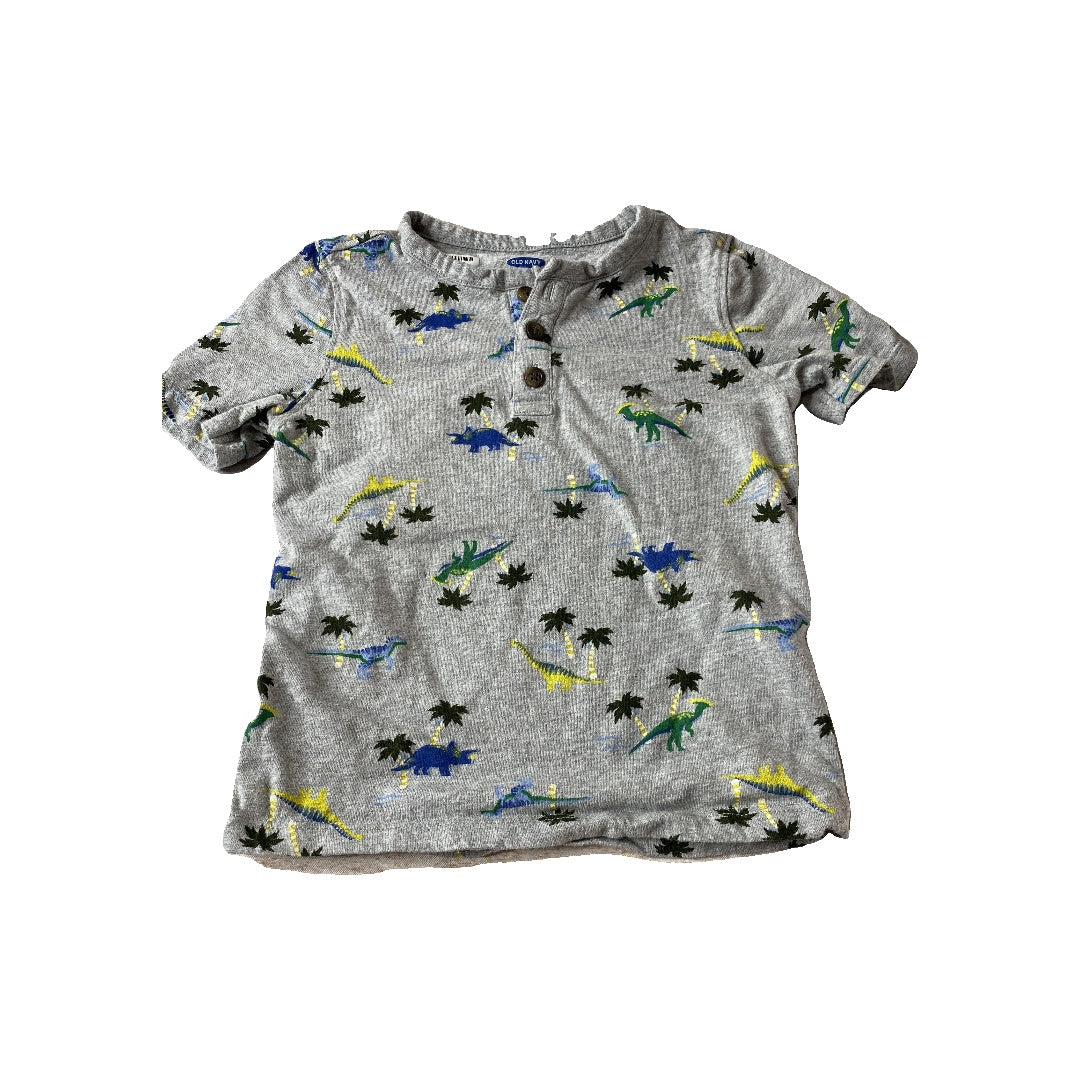 Old Navy Boys Grey | Dinosaur T-Shirt Size: 4T Grey | Dinosaur