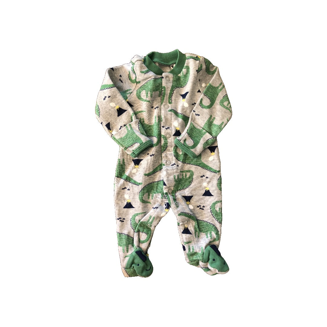 Carters Unisex Grey | Dinosaur Pajamas Size: Newborn Grey | Dinosaur