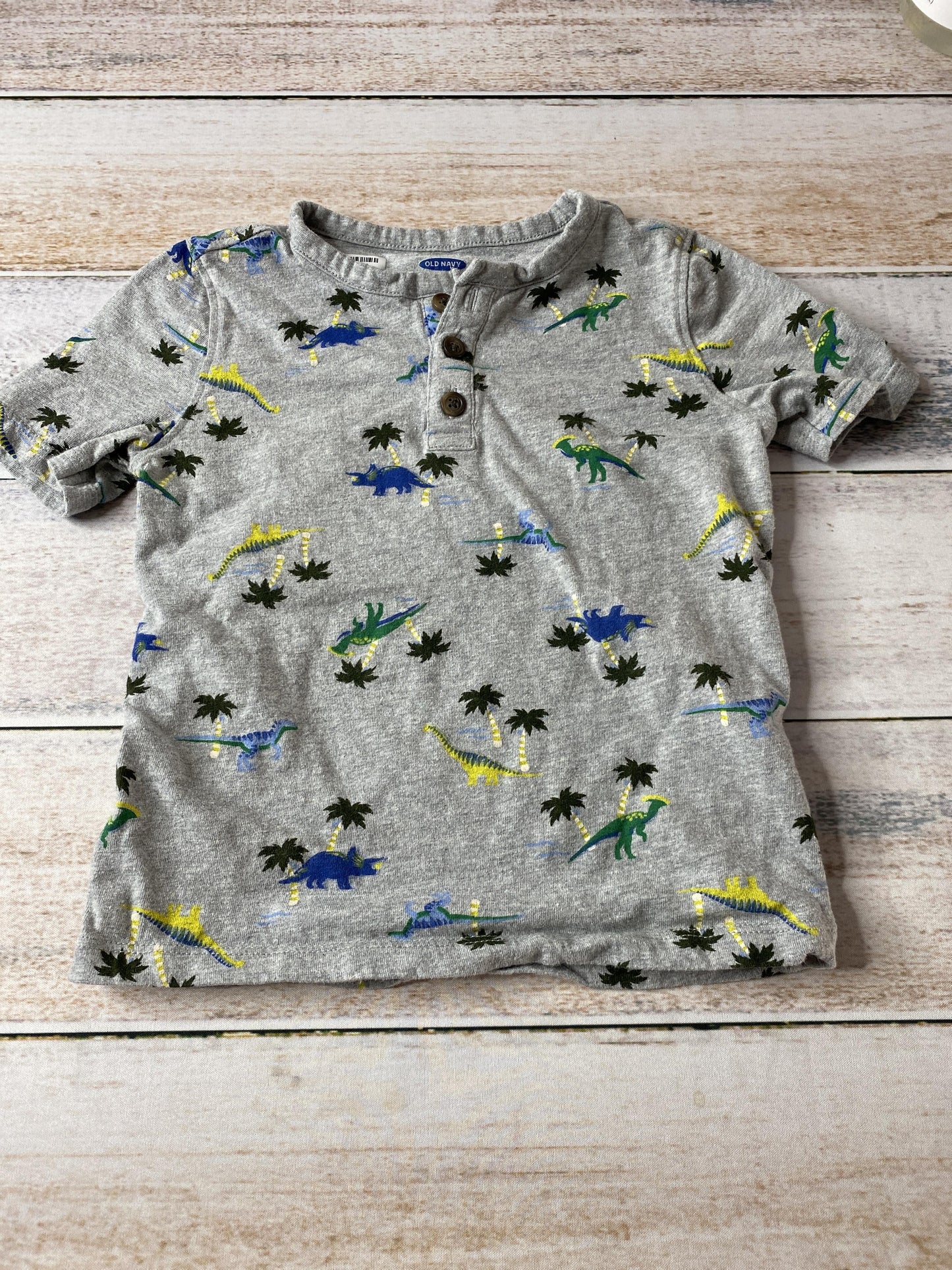 Old Navy Boys Grey | Dinosaur T-Shirt Size: 4T Grey | Dinosaur