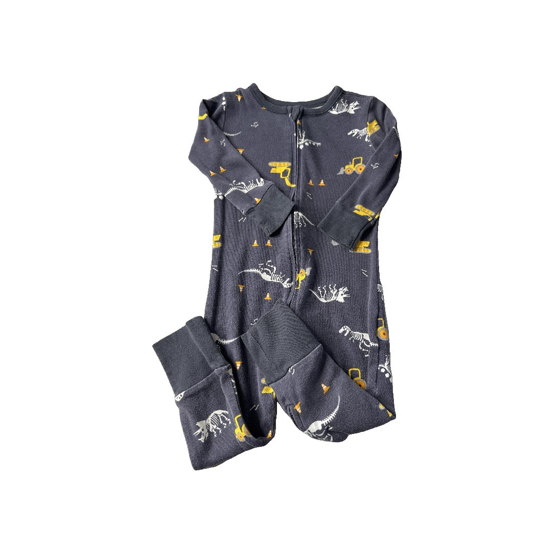Old Navy Boys Grey | Dinosaur Pajamas Size: 18-24 months Grey | Dinosaur