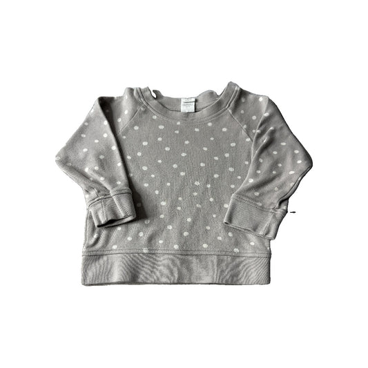 Colored Organics Unisex Grey | Dots Long Sleeve Shirt Size: 6-12 months Grey | Dots