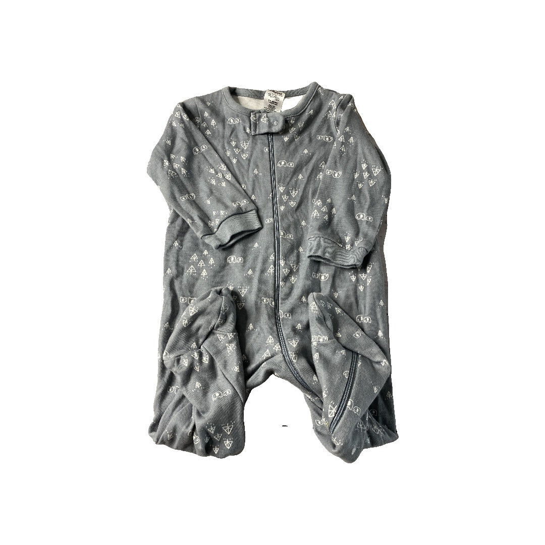 Gerber organic Unisex Grey | Elephant Pajamas Size: 6-9 months Grey | Elephant