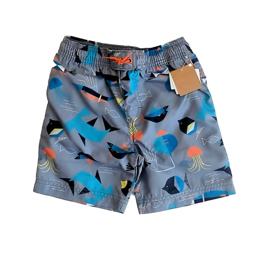 Tea Collection Boys Grey Fish Trunks Size: 5T Grey Fish