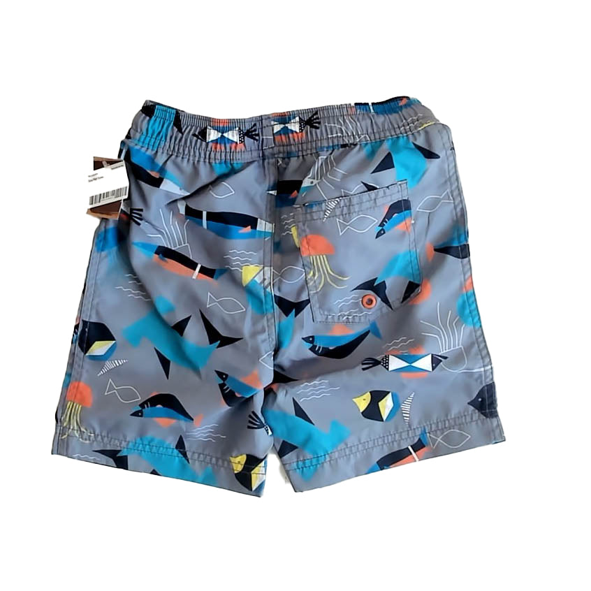 Tea Collection Boys Grey Fish Trunks Size: 5T Grey Fish