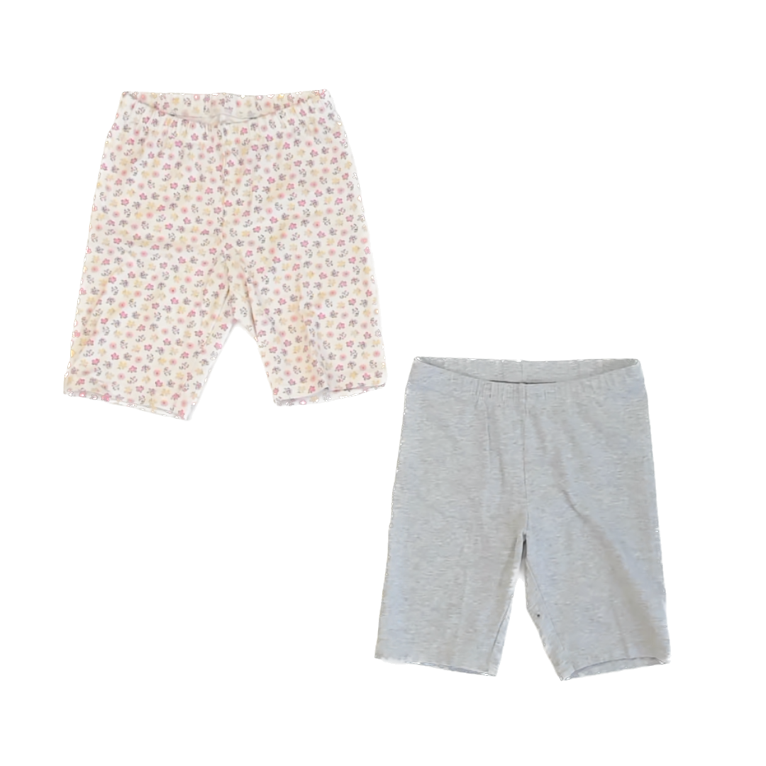 Cat & Jack Girls Grey | Floral Shorts Size: 8 Years Grey | Floral