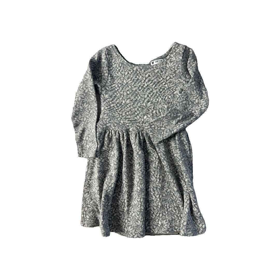 Girls Grey | Floral Dress Size: 3T Grey | Floral