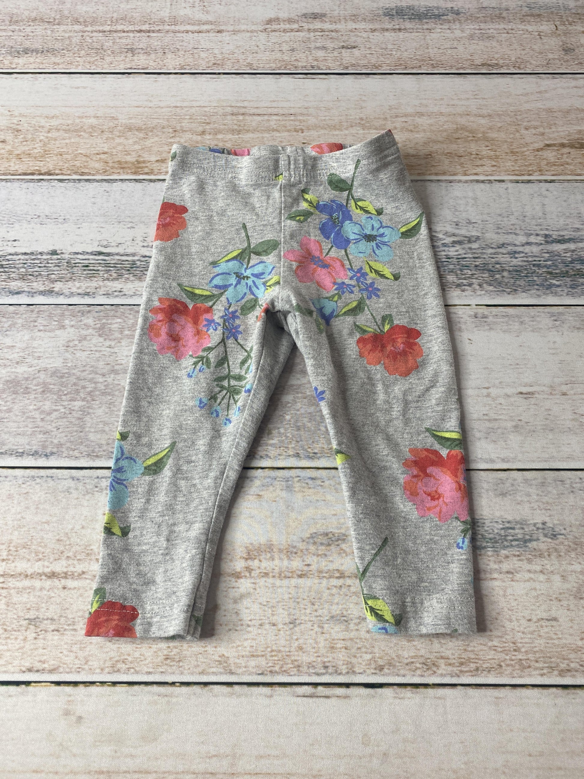 Carters Girls Grey | Flowers Pants Size: 12 months Grey | Flowers