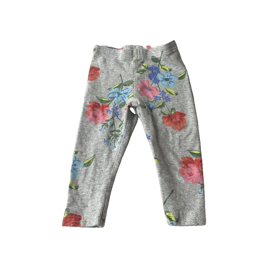 Carters Girls Grey | Flowers Pants Size: 12 months Grey | Flowers