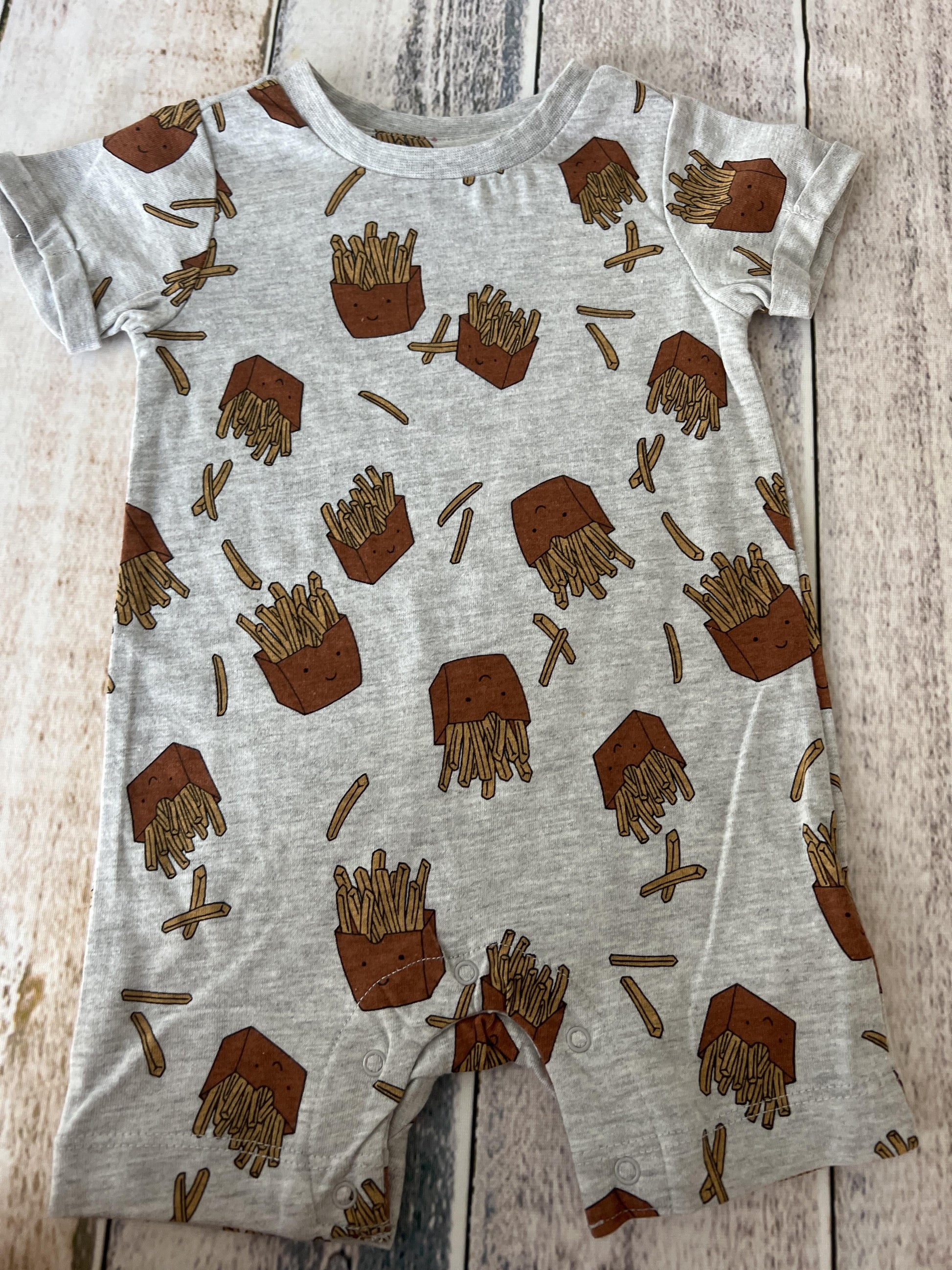 PL Baby Boys Grey | Food Romper Size: 12 months Grey | Food