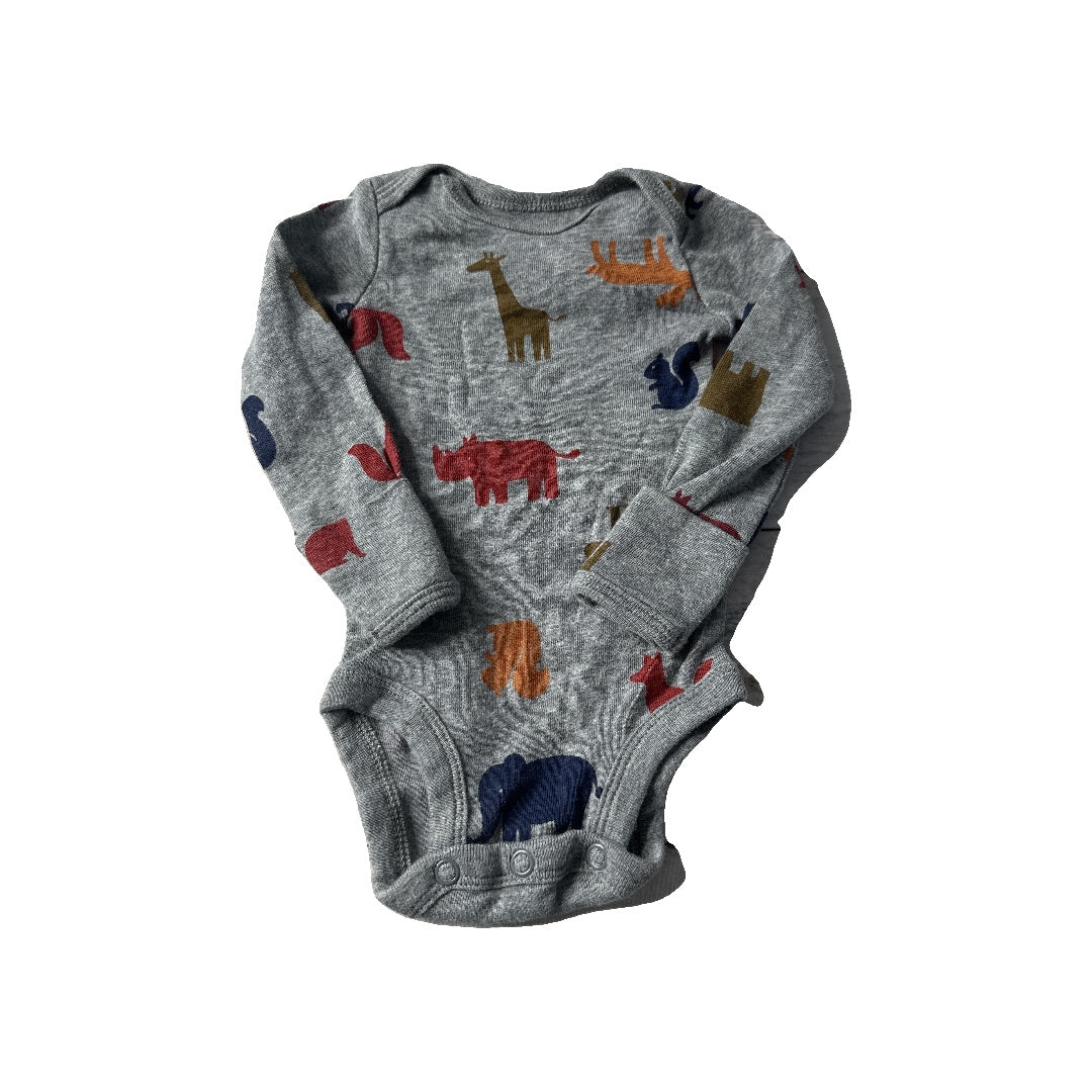 Carters Unisex Grey | Forest Green | Navy Blue | Red Onesie Size: Newborn Grey | Forest Green | Navy Blue | Red