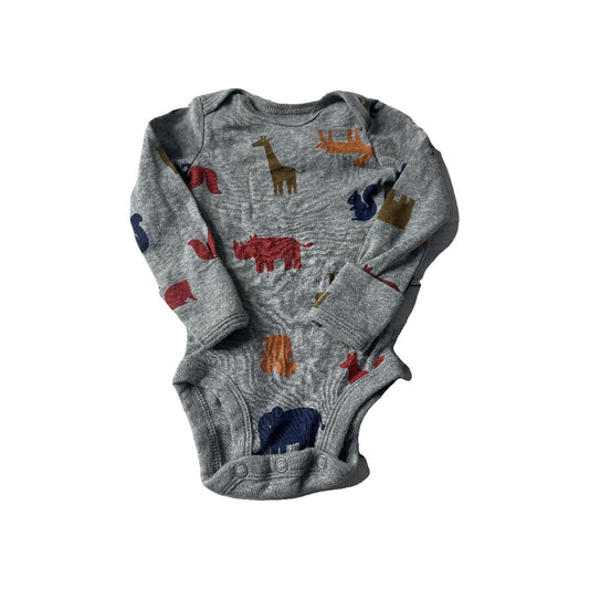 Carters Unisex Grey | Forest Green | Navy Blue | Red Onesie Size: Newborn Grey | Forest Green | Navy Blue | Red