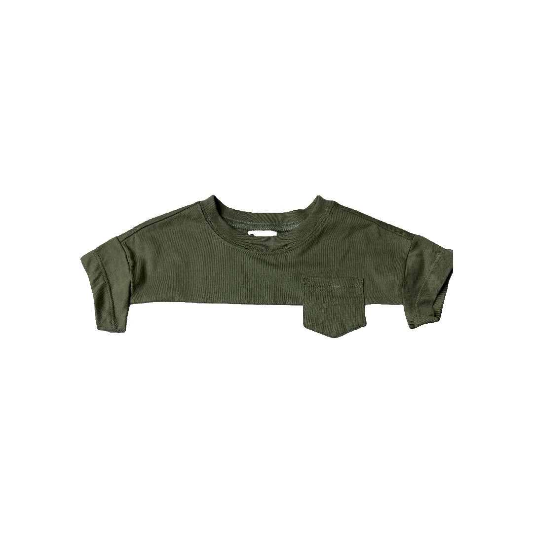 Carters Boys Grey | Forest Green T-Shirt Size: 6 months Grey | Forest Green