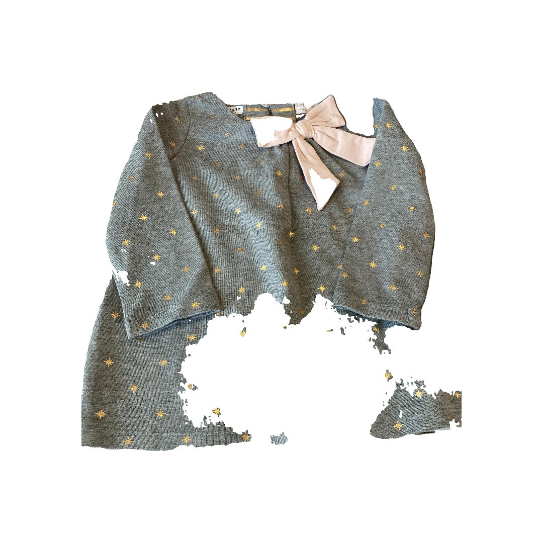 Catherine Malandrino Girls Grey | Gold | Stars Dress Size: 18 months Grey | Gold | Stars