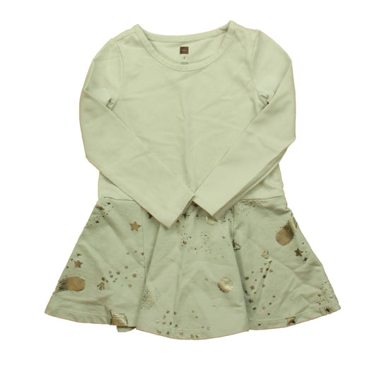 Tea Girls Grey | Gold Dress Size: 2T Grey | Gold