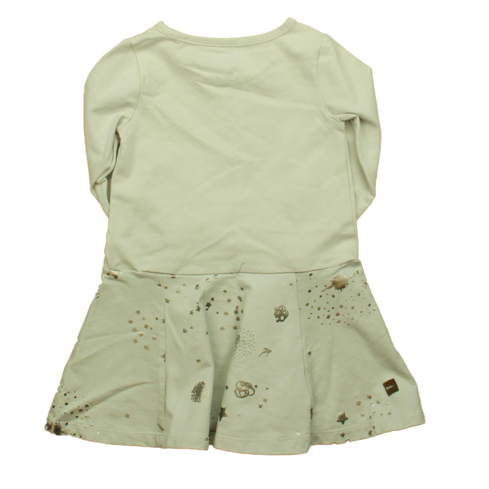 Tea Girls Grey | Gold Dress Size: 2T Grey | Gold