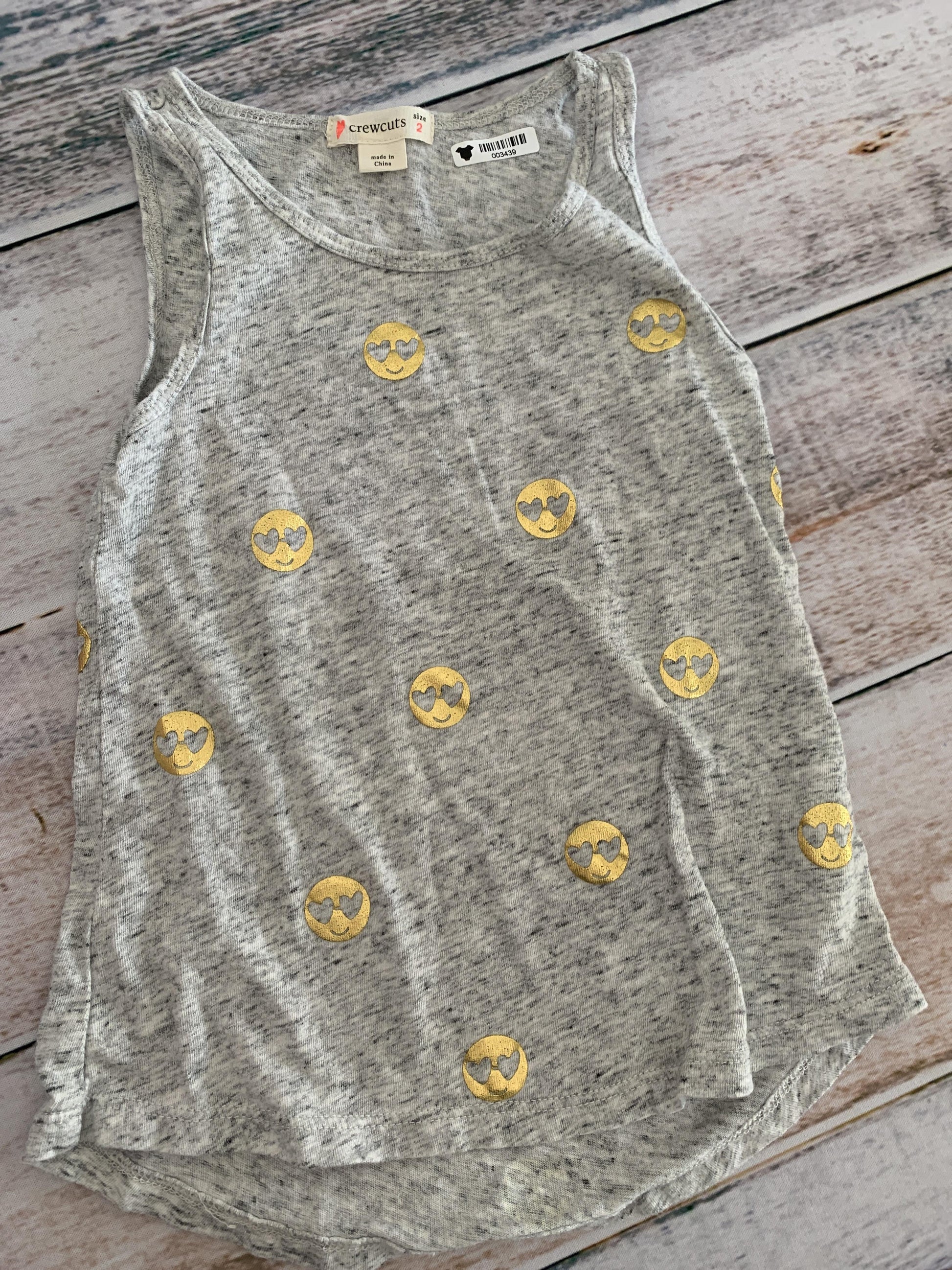 Girls Grey | Gold Tank Top Size: 2T Grey | Gold