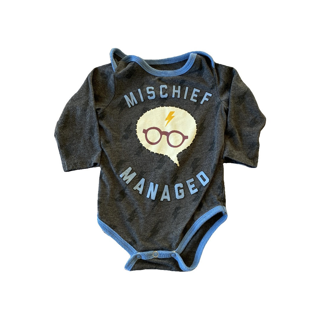 Harry Potter Unisex Grey | Graphic | Harry Potter Onesie Size: 6-9 months Grey | Graphic | Harry Potter
