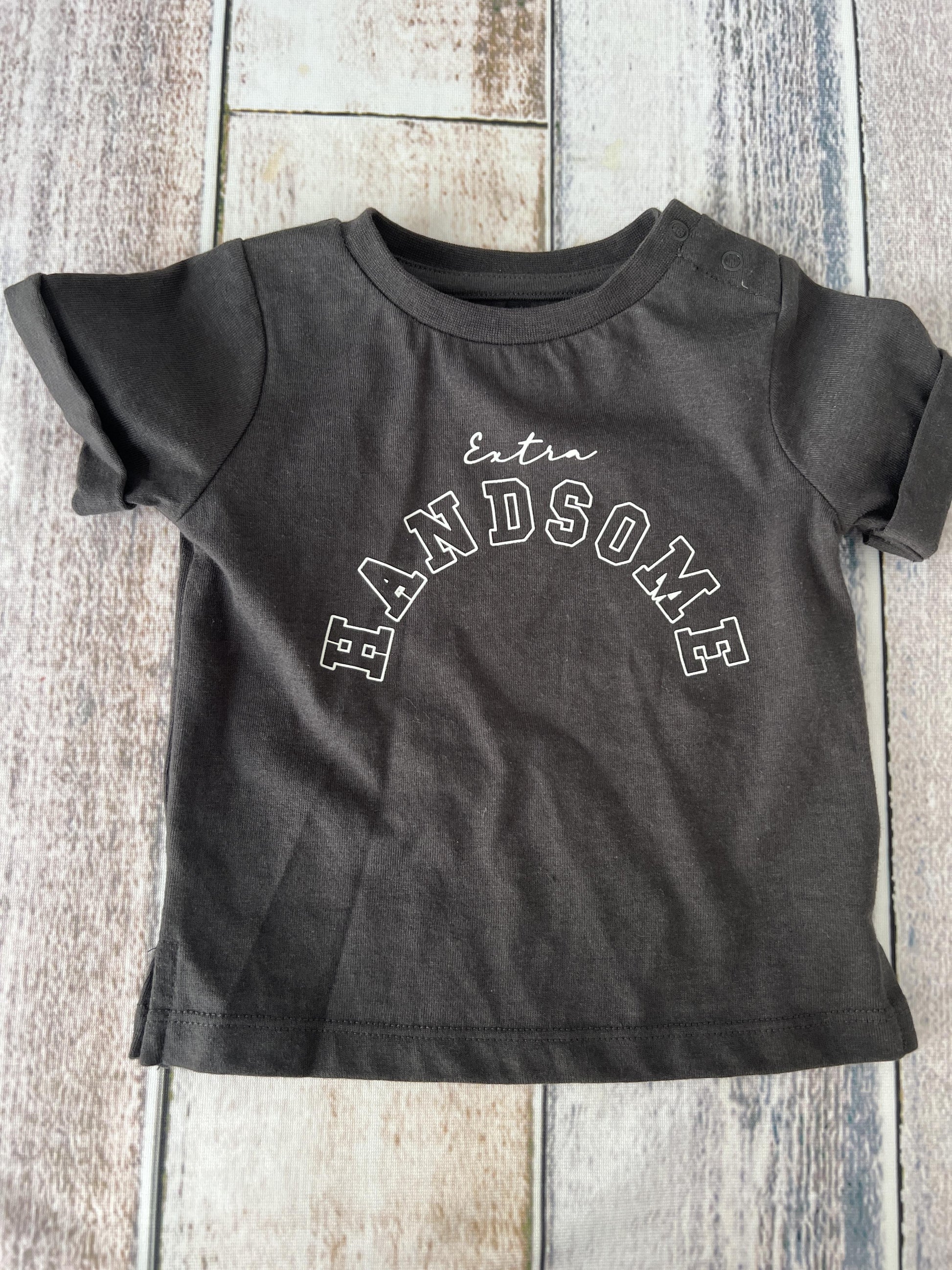 Mini Heroes Boys Grey | Graphic T-Shirt Size: 6 months Grey | Graphic