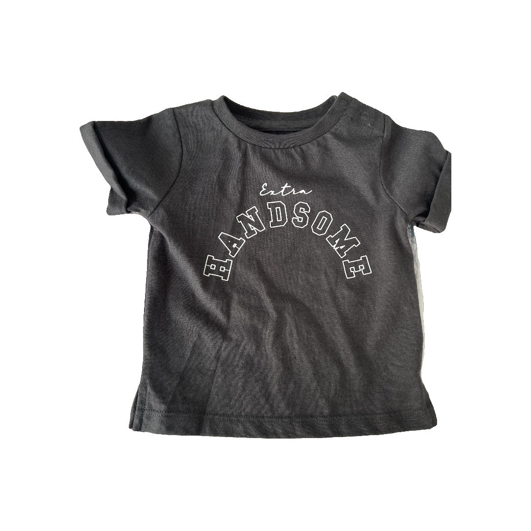 Mini Heroes Boys Grey | Graphic T-Shirt Size: 6 months Grey | Graphic