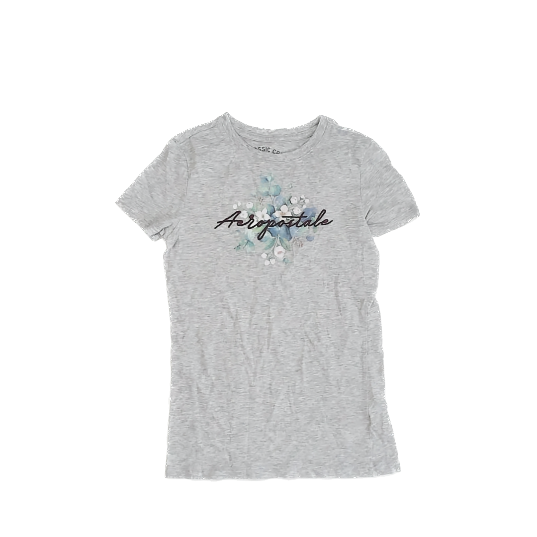Aeropostale Girls Grey | Graphic T-Shirt Size: S Grey | Graphic