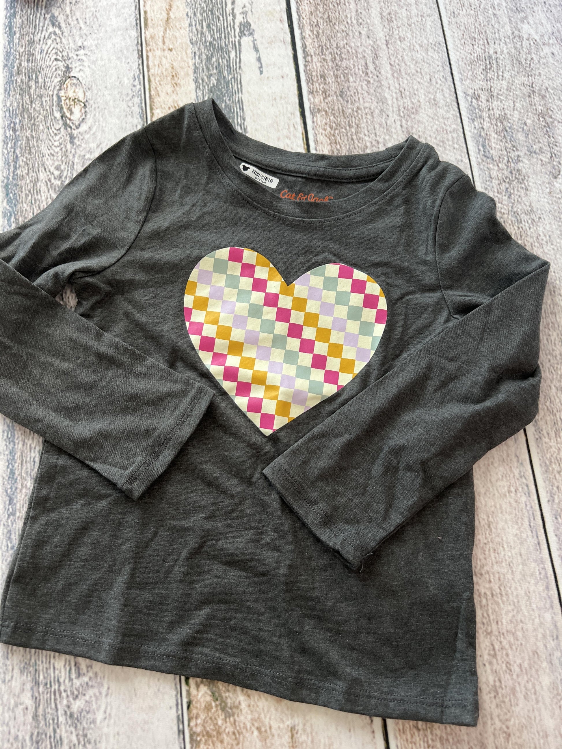 Cat & Jack Girls Grey | Graphic Long Sleeve Shirt Size: 3T Grey | Graphic