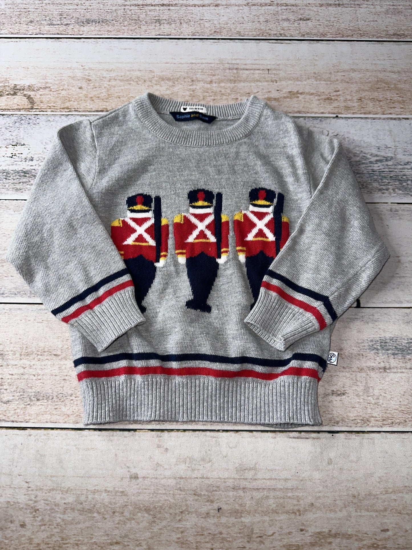 Sophie and Sam Boys Grey | Graphic Sweater Size: 2T Grey | Graphic