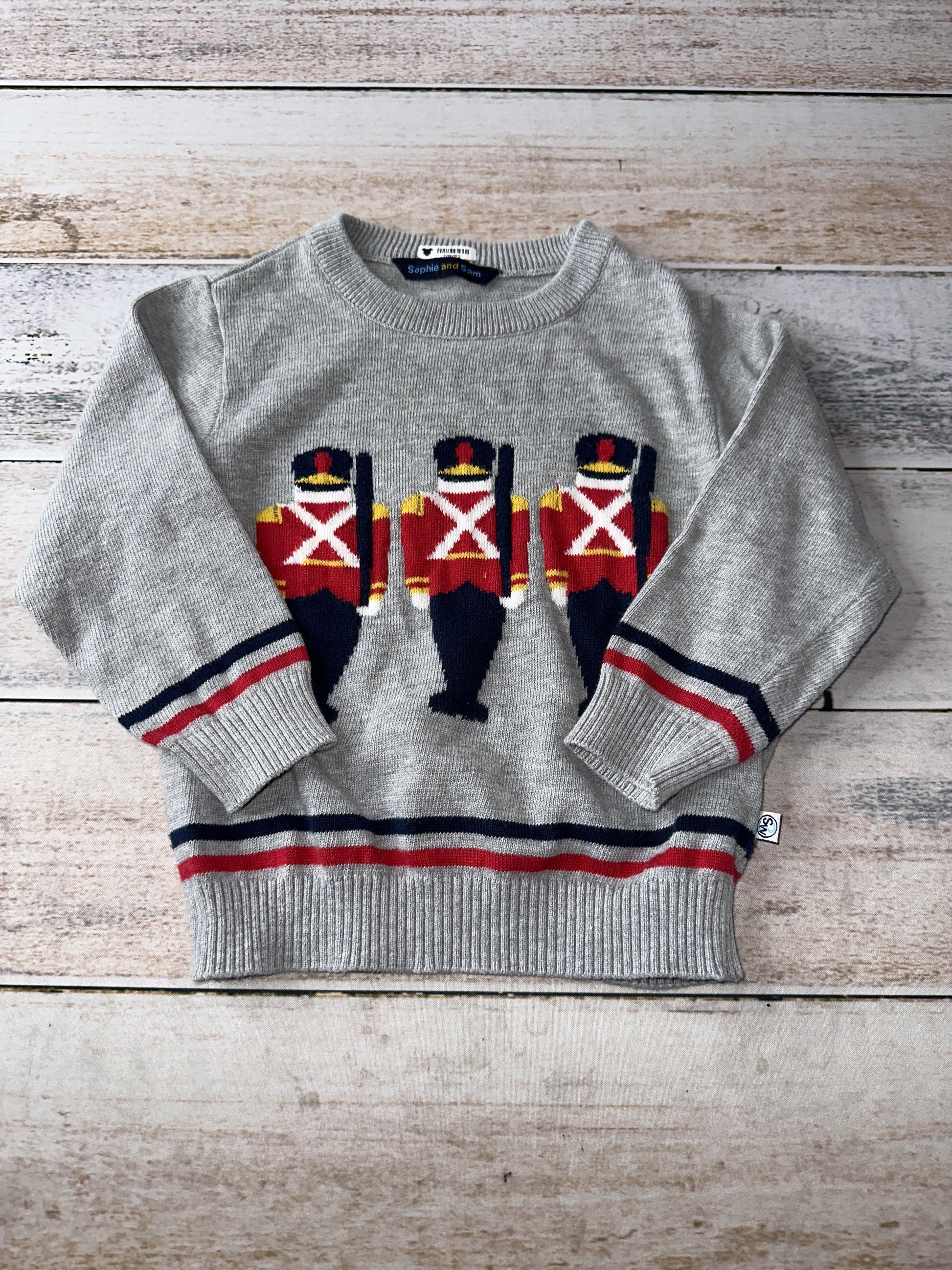 Sophie and Sam Boys Grey | Graphic Sweater Size: 2T Grey | Graphic